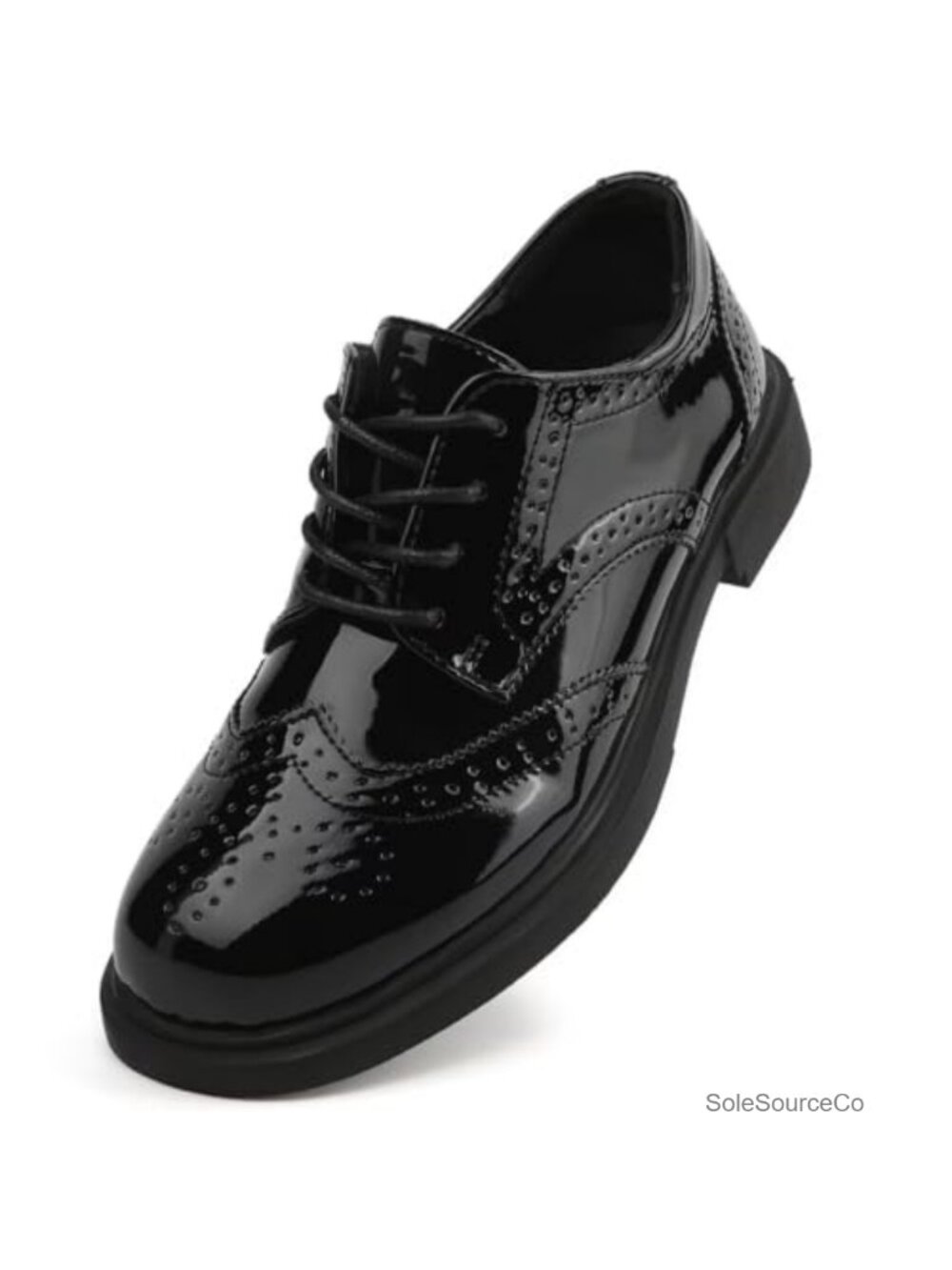Women's Wingtip Brogue Oxfords Vegan Leather Lace Up Formal Dress Shoes